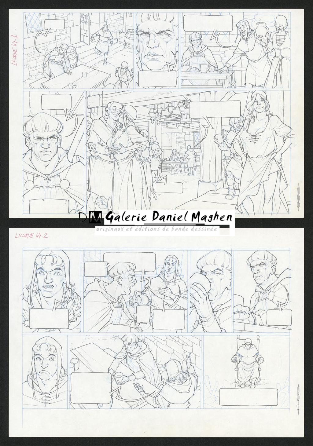 Planche originale - Guillermo Gonzalez - Mine de plomb et crayons de couleur  sur papier - 5457