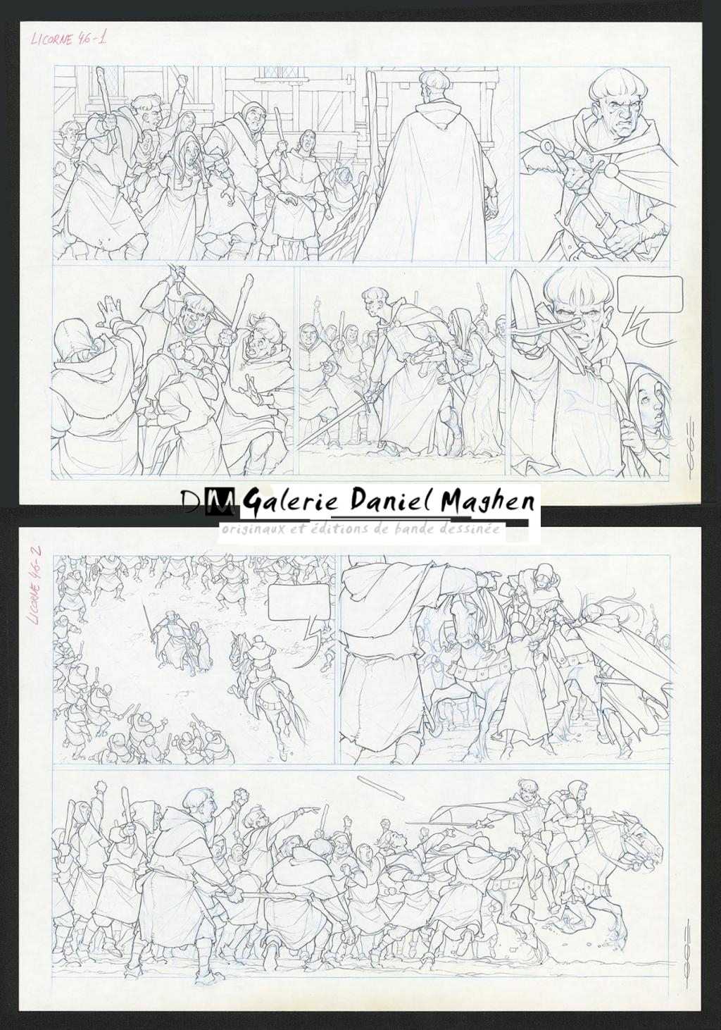 Planche originale - Guillermo Gonzalez - Mine de plomb et crayons de couleur  sur papier - 5459