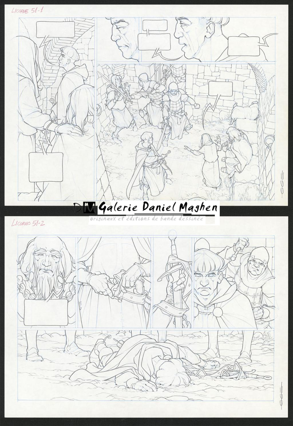 Planche originale - Guillermo Gonzalez - Mine de plomb et crayons de couleur  sur papier - 5447