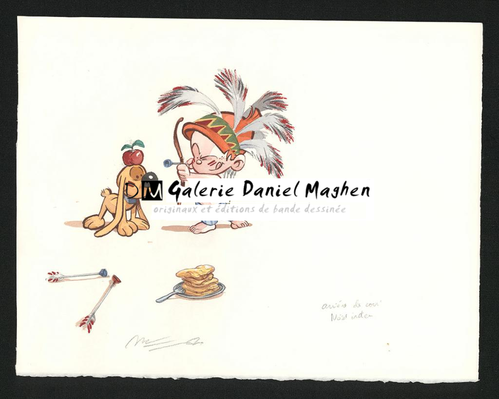 Illustration originale du 4ème de couverture - José Luis Munuera - Aquarelle sur papier - 5538