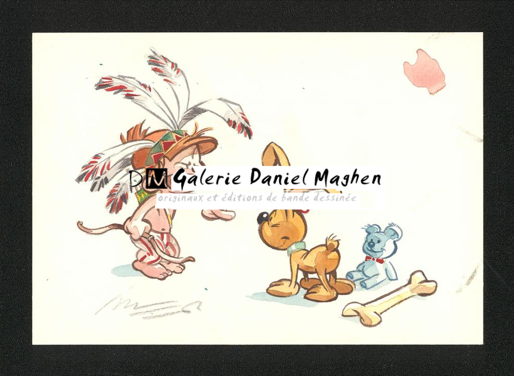 Illustration originale - José Luis Munuera - Aquarelle sur papier - 5537