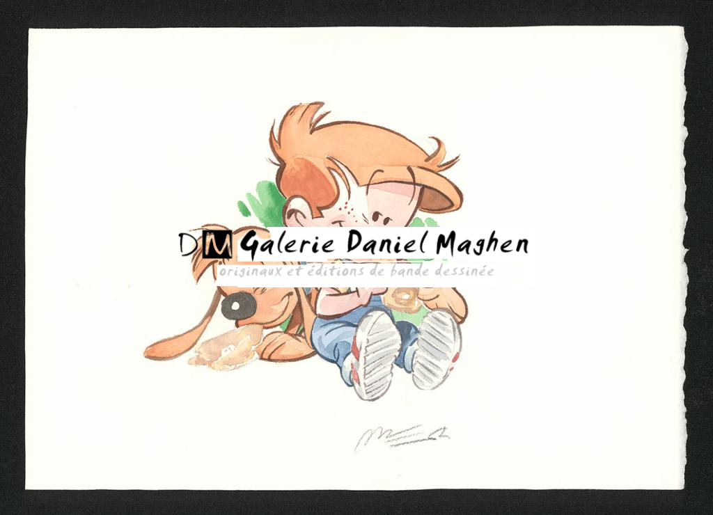 Illustration originale pour le 4ème de couverture - José Luis Munuera - Aquarelle sur papier - 5519