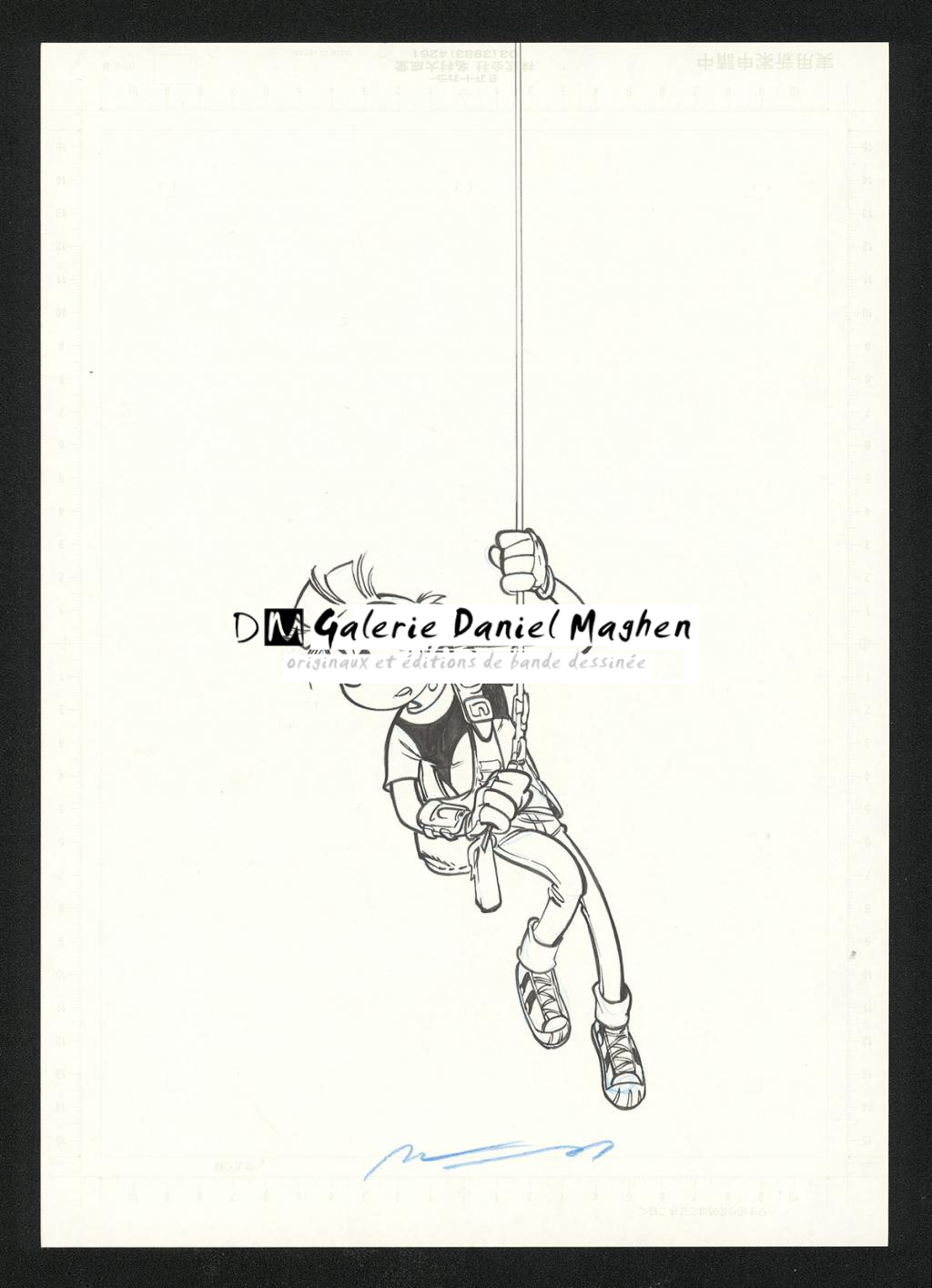 Illustration originale. fête du timbre 2006 et publiée dans le magasine Epok - José Luis Munuera - Encre de Chine sur papier - 5523