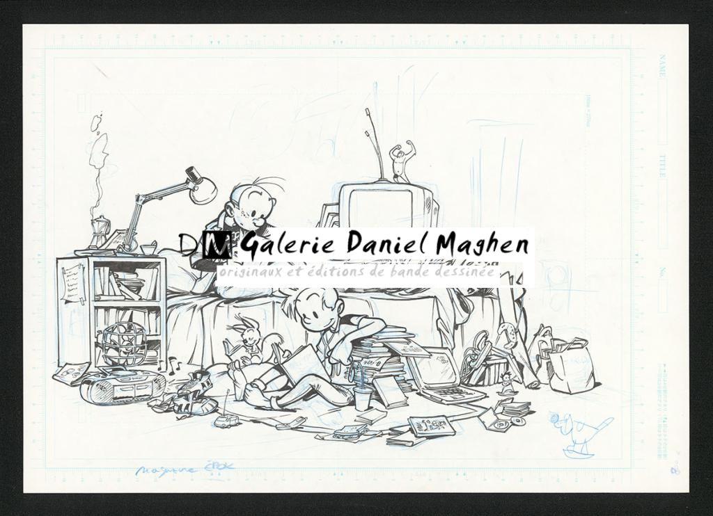 Illustration originale publiée dans le magasine Epok - José Luis Munuera - Encre de Chine sur papier - 5522