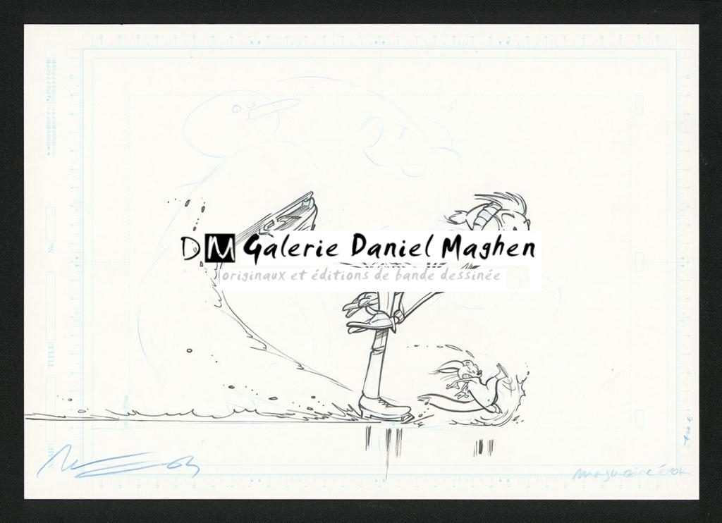 Illustration originale publiée dans le magasine Epok - José Luis Munuera - Encre de Chine sur papier - 5524