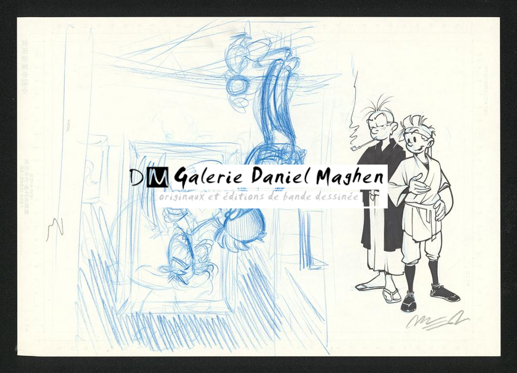 Illustration originale inédite - José Luis Munuera - Encre de Chine sur papier - 5369