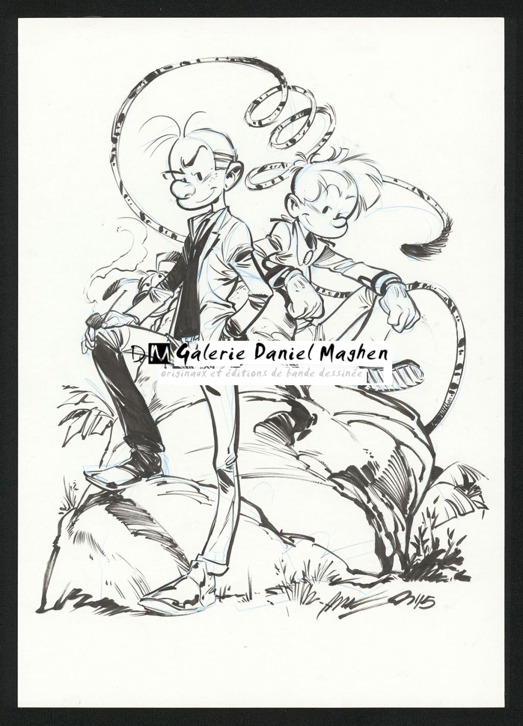 Illustration originale -plusieurs pliures sur l'original - José Luis Munuera - Encre de Chine sur papier - 5525