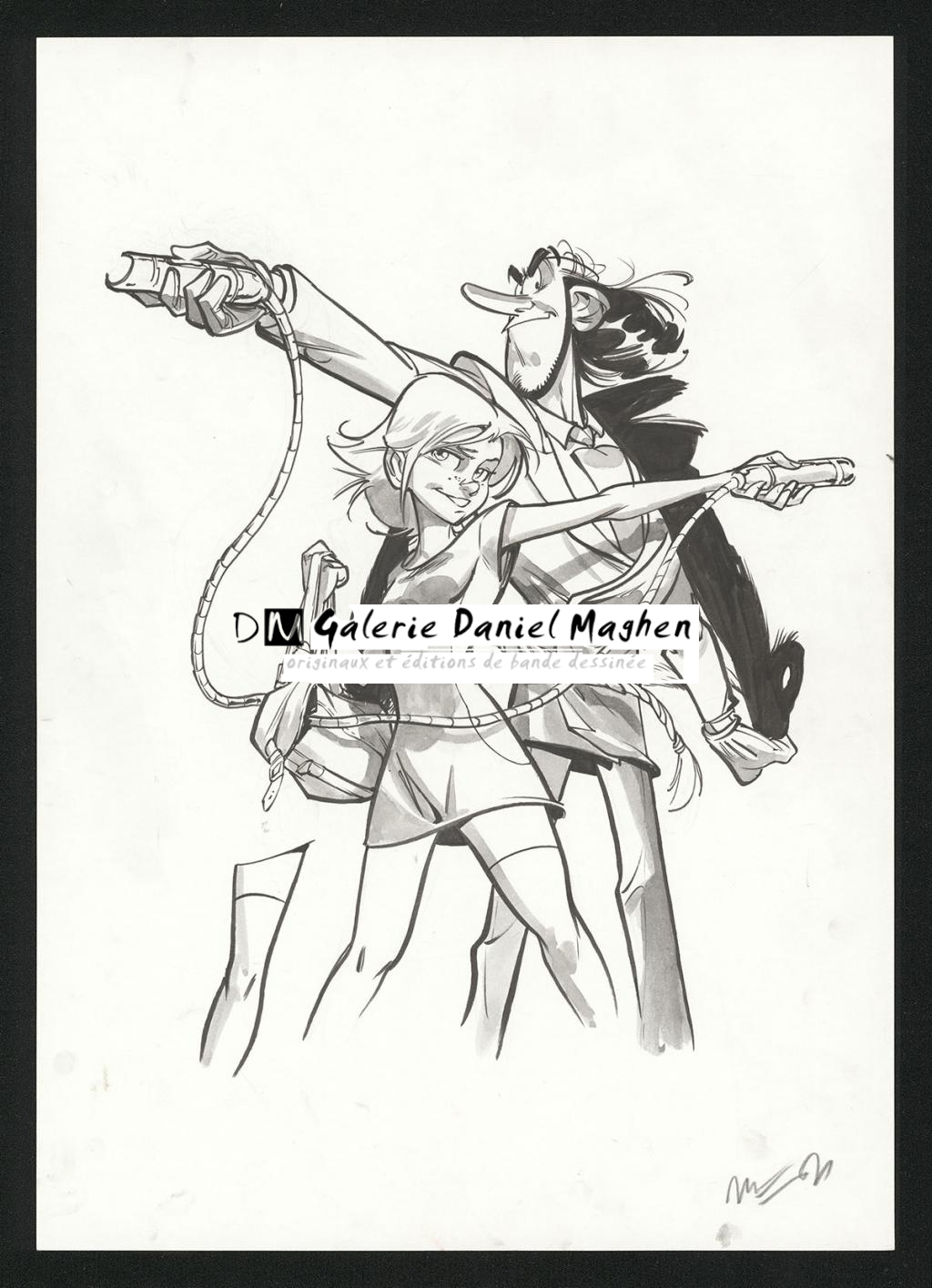 Couverture originale - José Luis Munuera - Encre de Chine et lavis sur papier - 5527