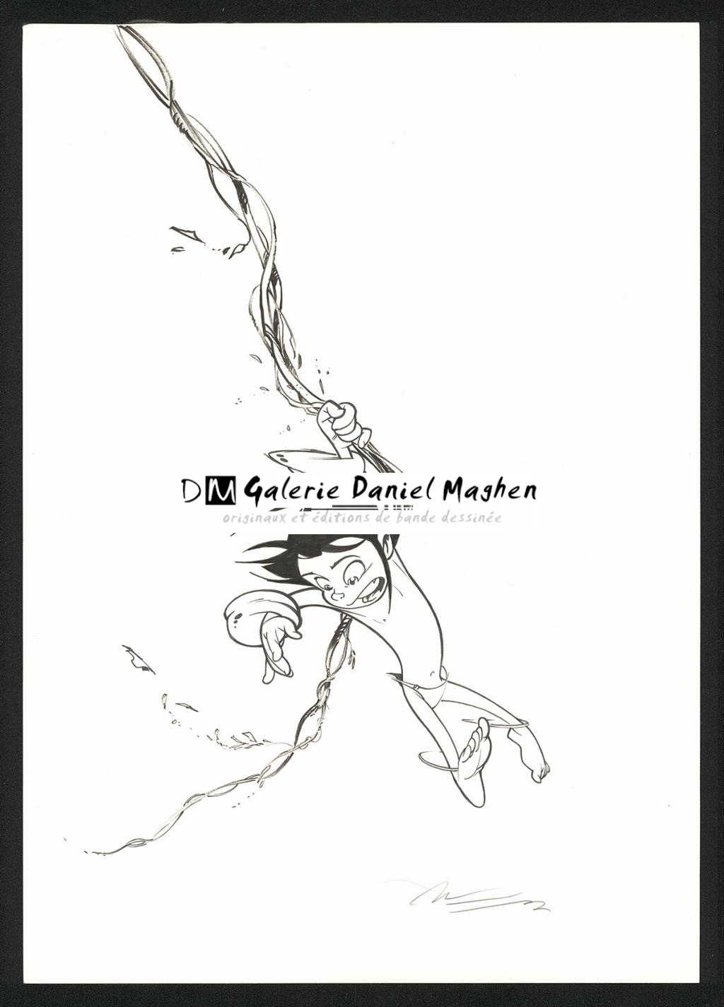 Illustration originale inédite - José Luis Munuera - Encre de Chine sur papier - 5528