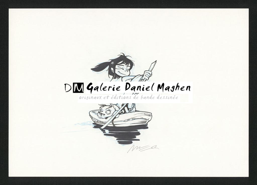 Illustration originale pour la bible graphique pour un dessin animé - José Luis Munuera - Feutre et encre de Chine sur papier - 5529