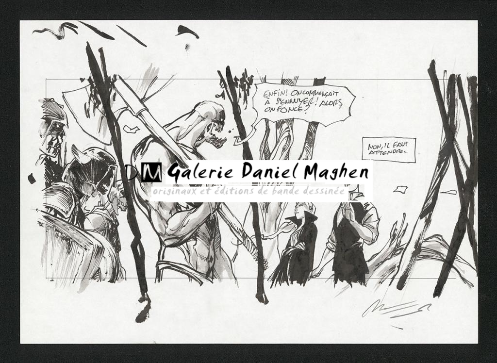 Case originale - José Luis Munuera - Encre de Chine et lavis sur papier - 5371