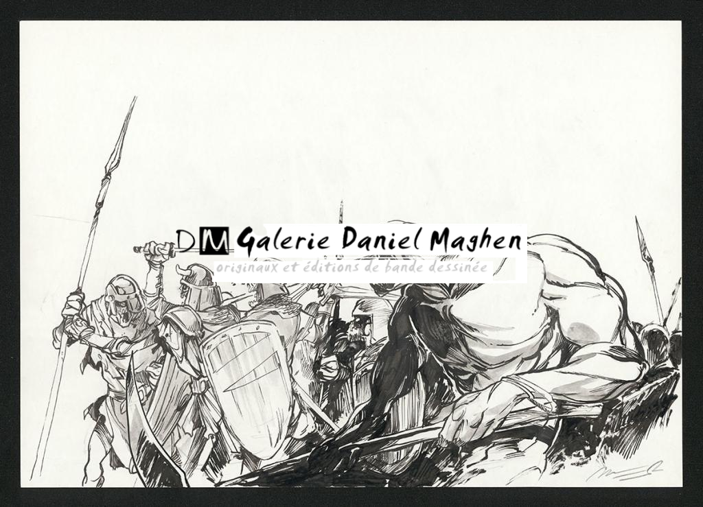 Case originale - José Luis Munuera - Encre de Chine et lavis sur papier - 5374