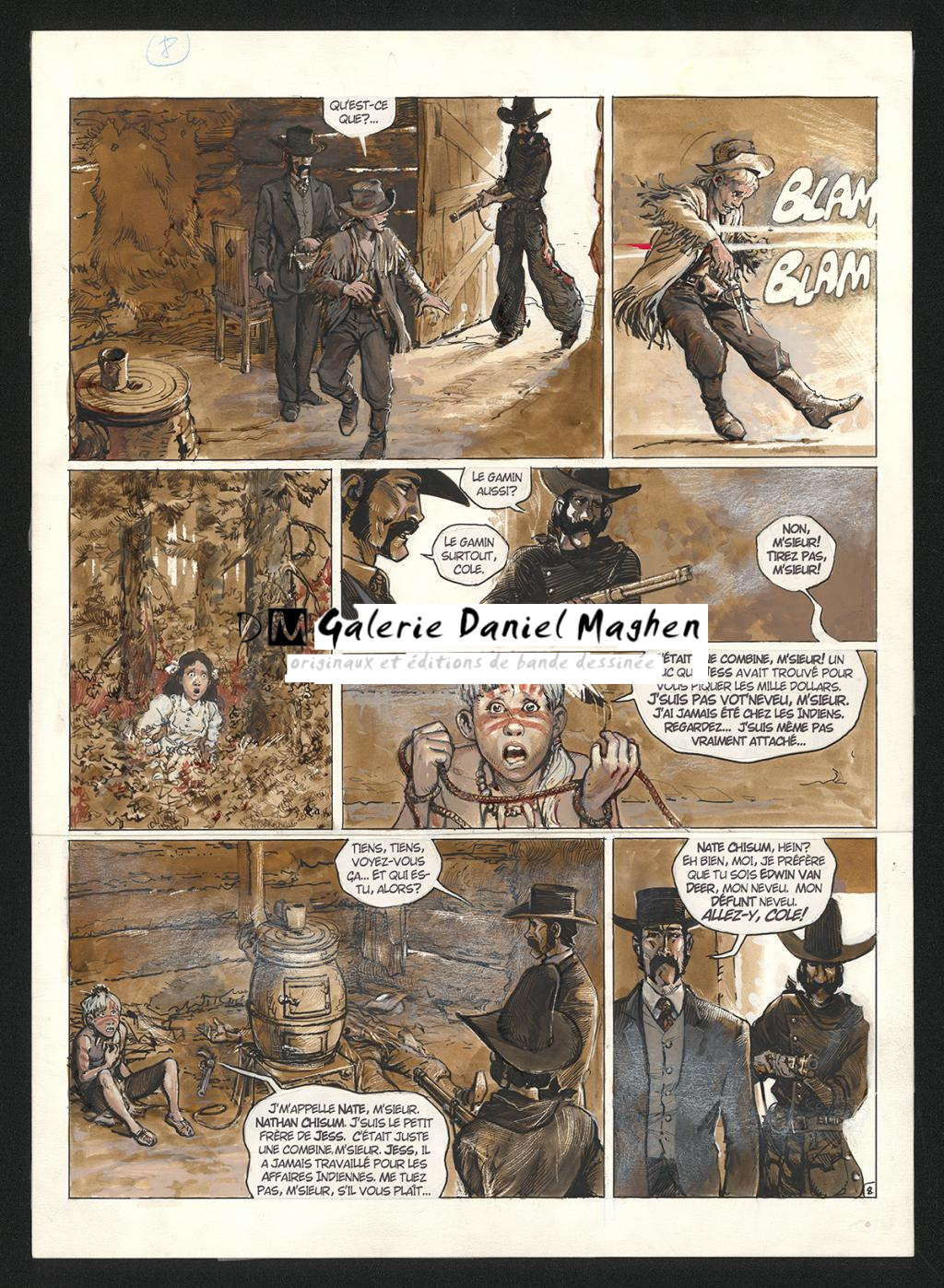 Planche originale n°8 - Grzegorz Rosinski - Encre de couleur et encre de Chine sur papier - 5976