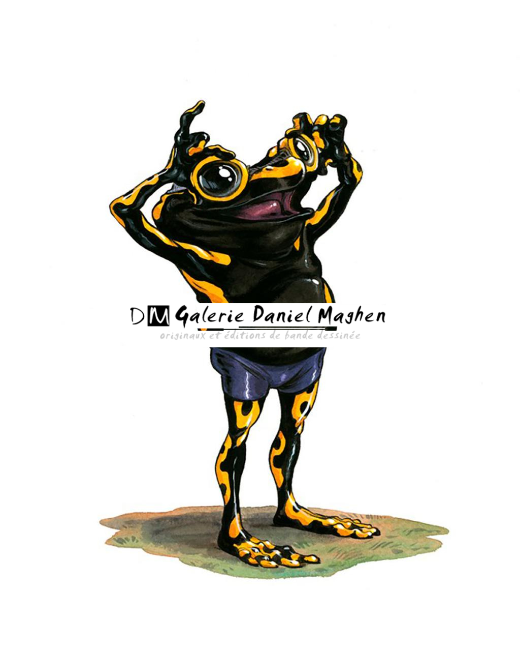 Illustration originale, Ready - Guznag - Encres acryliques sur papier aquarelle - 5654