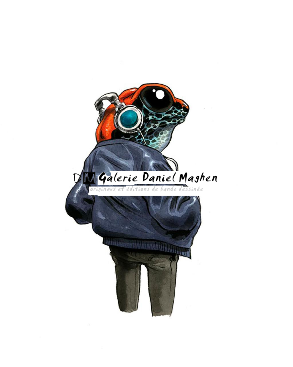 Illustration originale - Guznag - Encres acryliques sur papier aquarelle - 5652