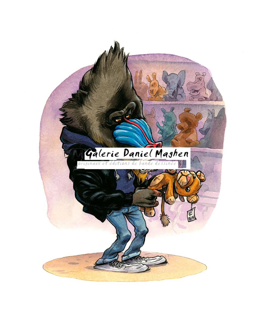 Illustration originale - Birth gift - Guznag - Encres acryliques sur papier aquarelle - 5648