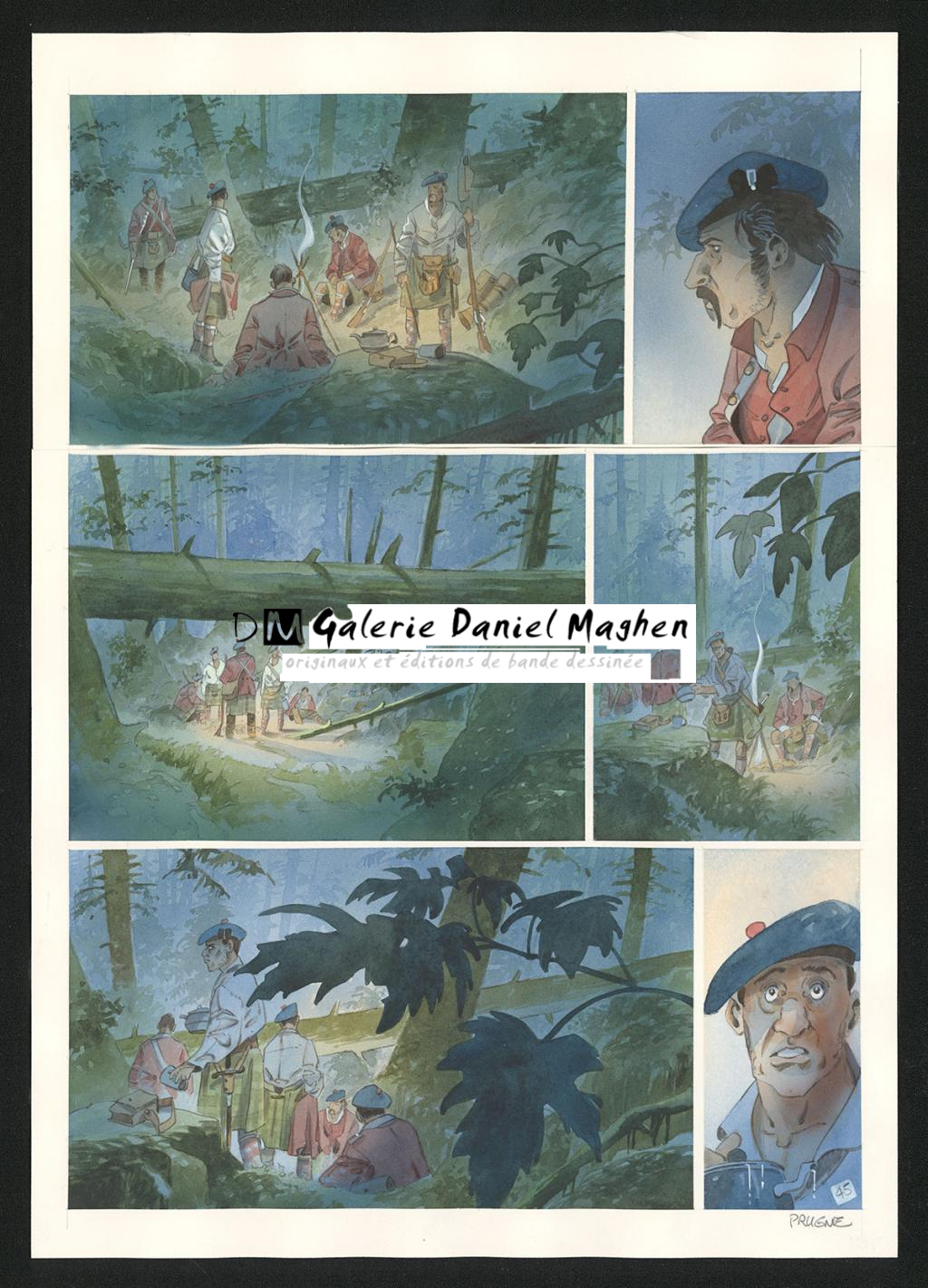 Planche originale n°45 - Patrick Prugne - Aquarelle et crayon sur papier - 5342