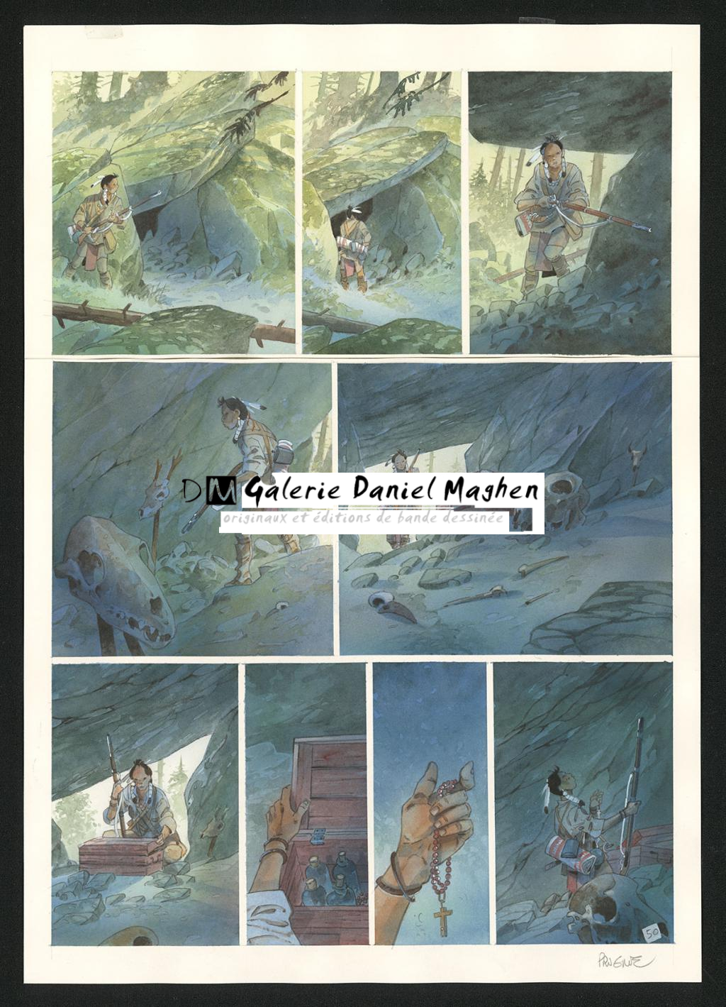 Planche originale n°50 - Patrick Prugne - Aquarelle et crayon sur papier - 5343