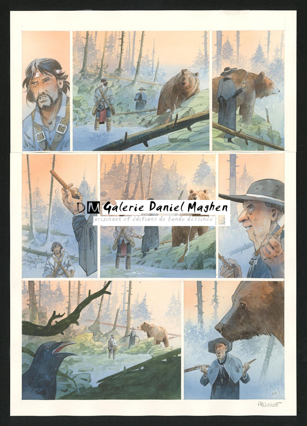Planche originale n°54 - Patrick Prugne - Aquarelle et crayon sur papier - 5344