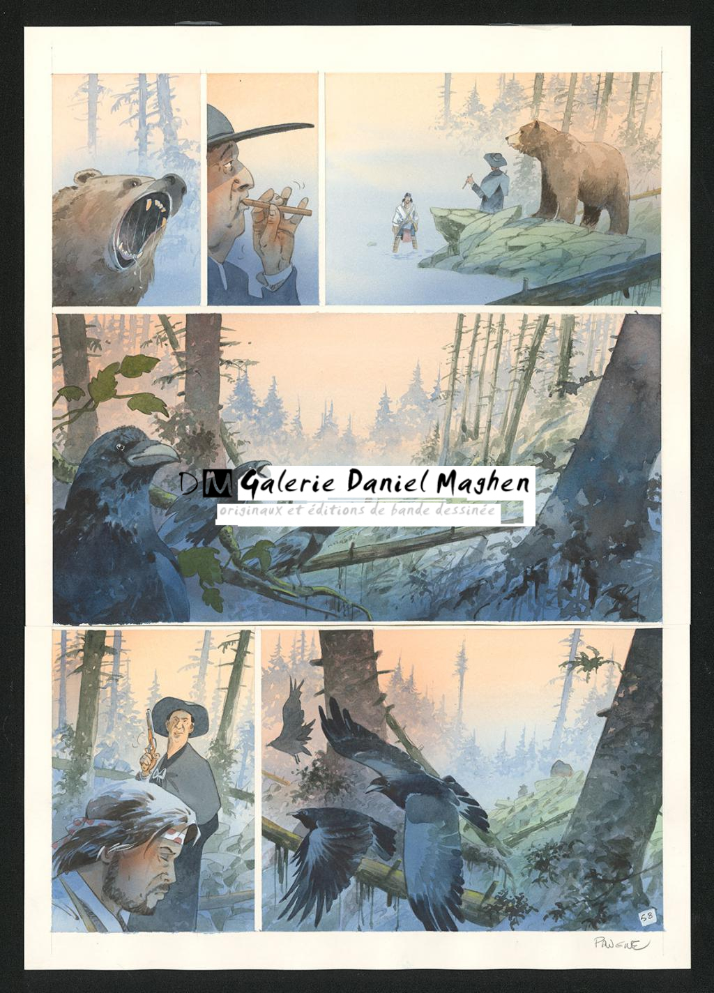 Planche originale n°58 - Patrick Prugne - Aquarelle et crayon sur papier - 5850