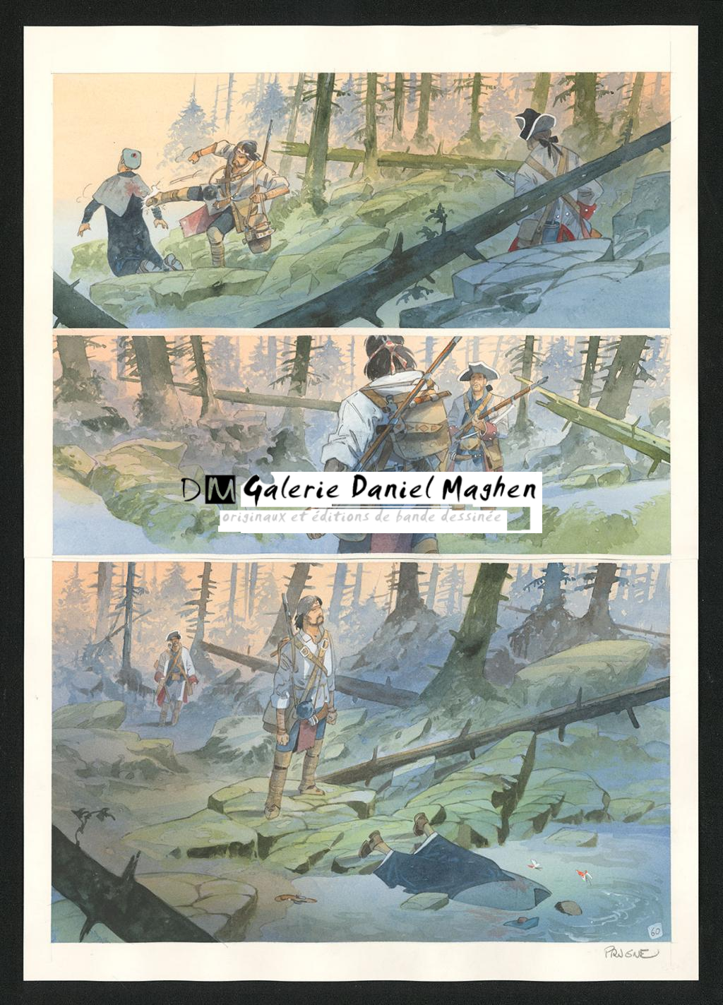 Planche originale n°60 - Patrick Prugne - Aquarelle et crayon sur papier - 5851