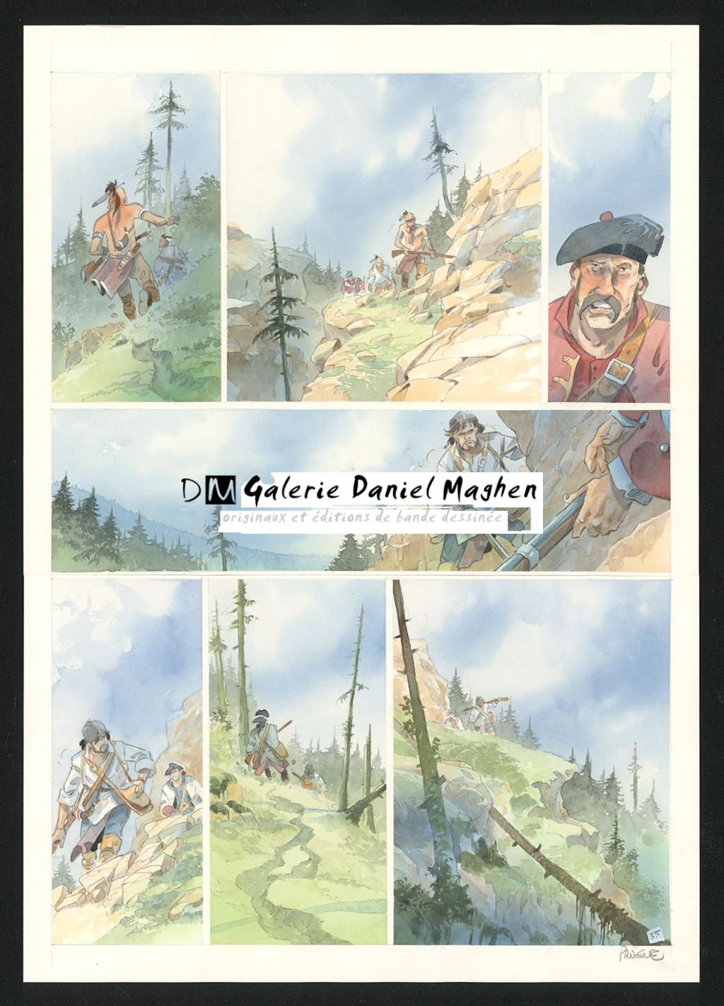 Planche originale n°35 - Patrick Prugne - Aquarelle et crayon sur papier - 5345