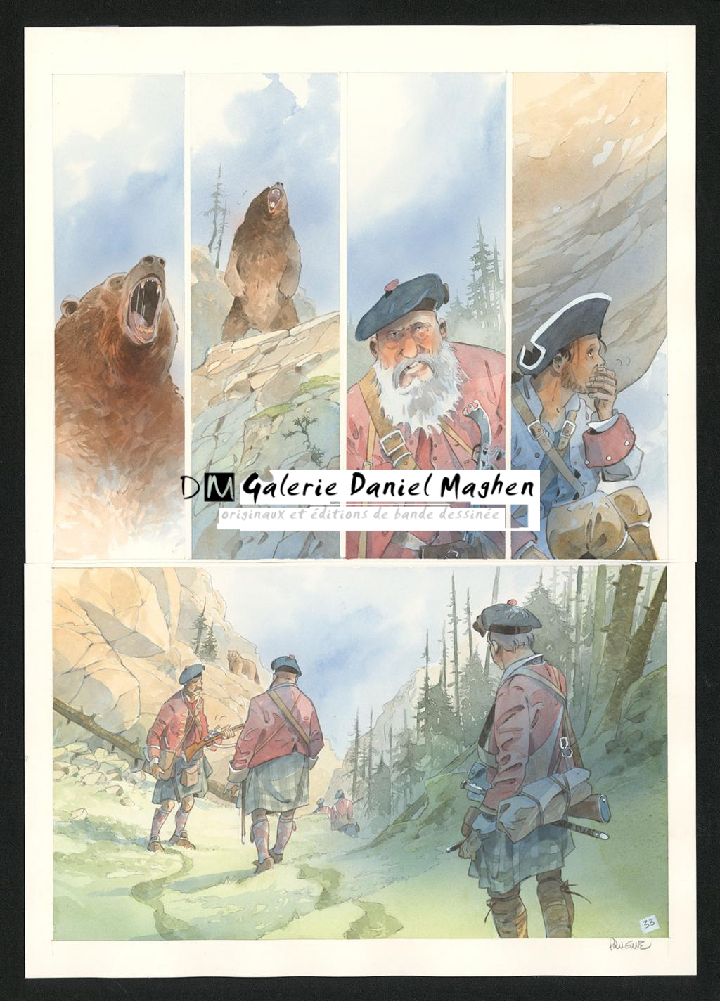 Planche originale n°33 - Patrick Prugne - Aquarelle et crayon sur papier - 5346