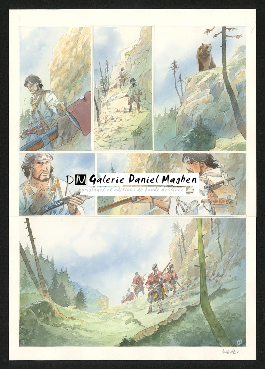 Planche originale n°32 - Patrick Prugne - Aquarelle et crayon sur papier - 5347