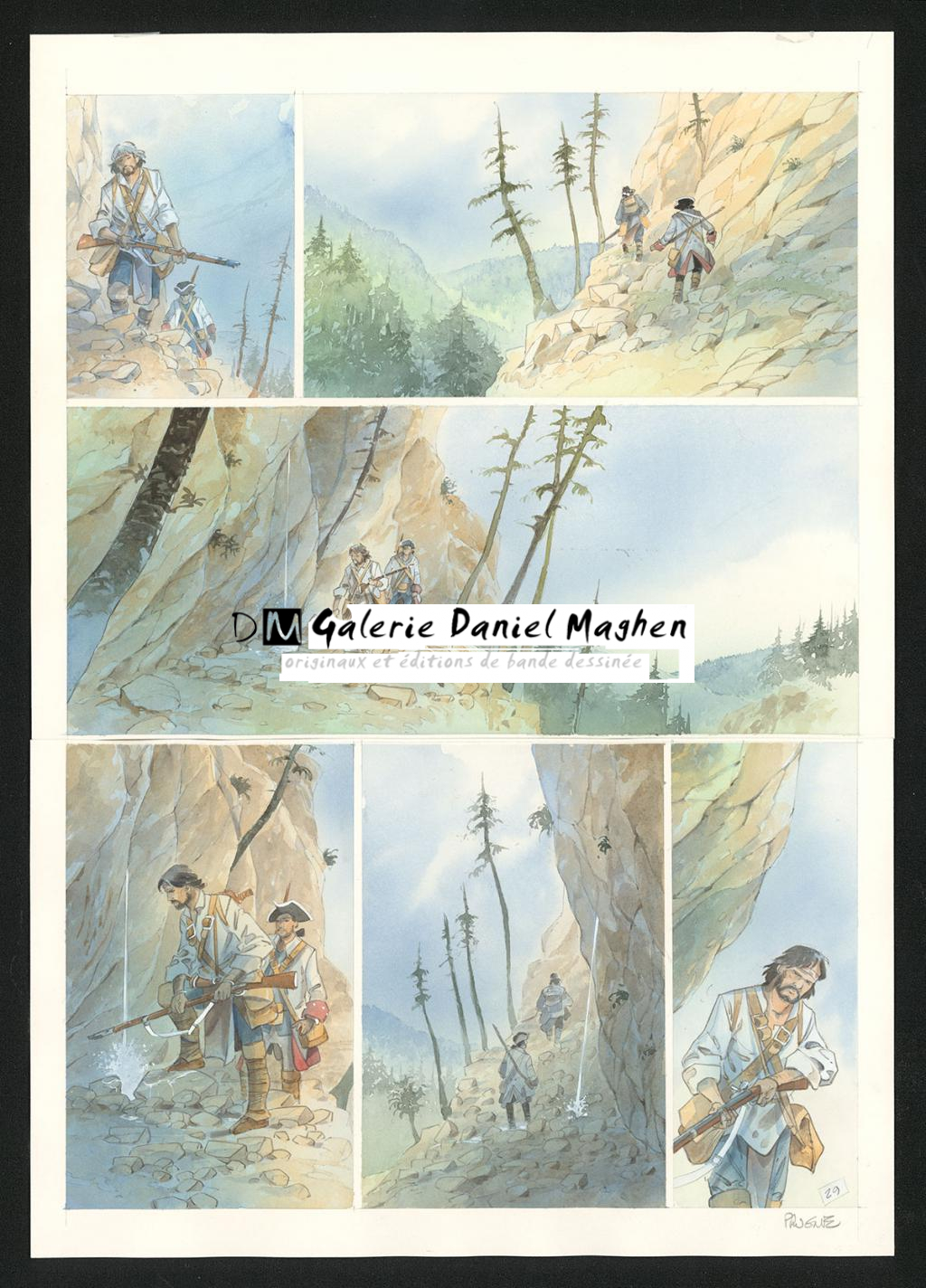 Planche originale n°29 - Patrick Prugne - Aquarelle et crayon sur papier - 5348