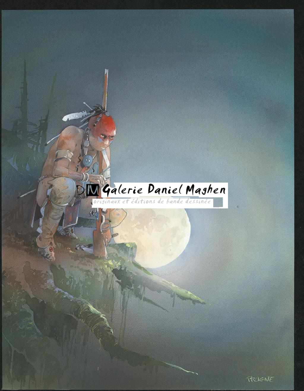 Illustration originale, projet de couverture - Patrick Prugne - Aquarelle et crayon sur papier - 5853