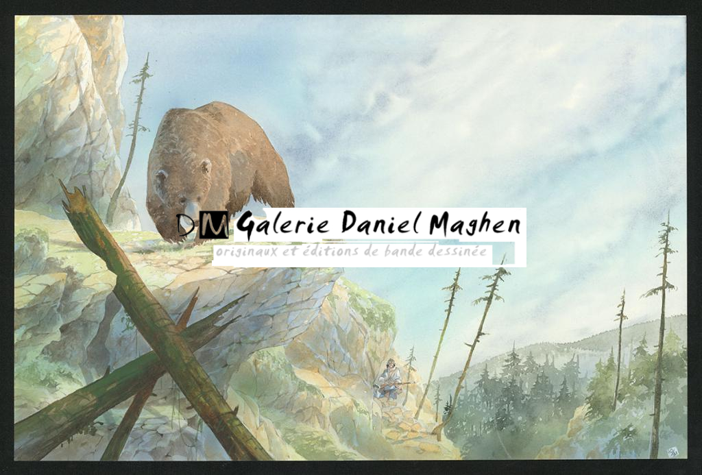 Double planche originale n°30 & 31 - Patrick Prugne - Aquarelle et crayon sur papier - 5854