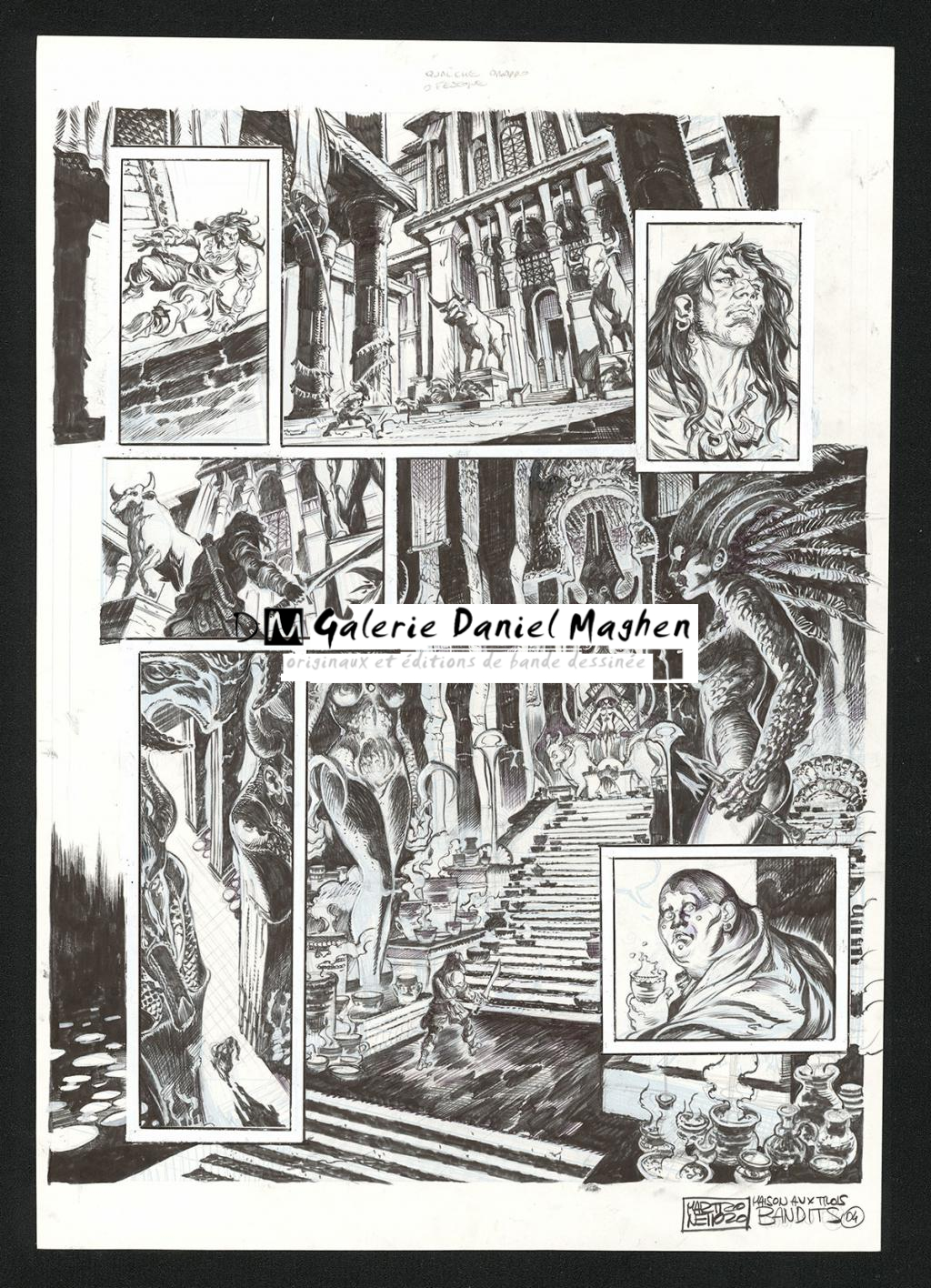Planche originale n°4 - Paolo Martinello  - Encre de Chine sur papier - 5723