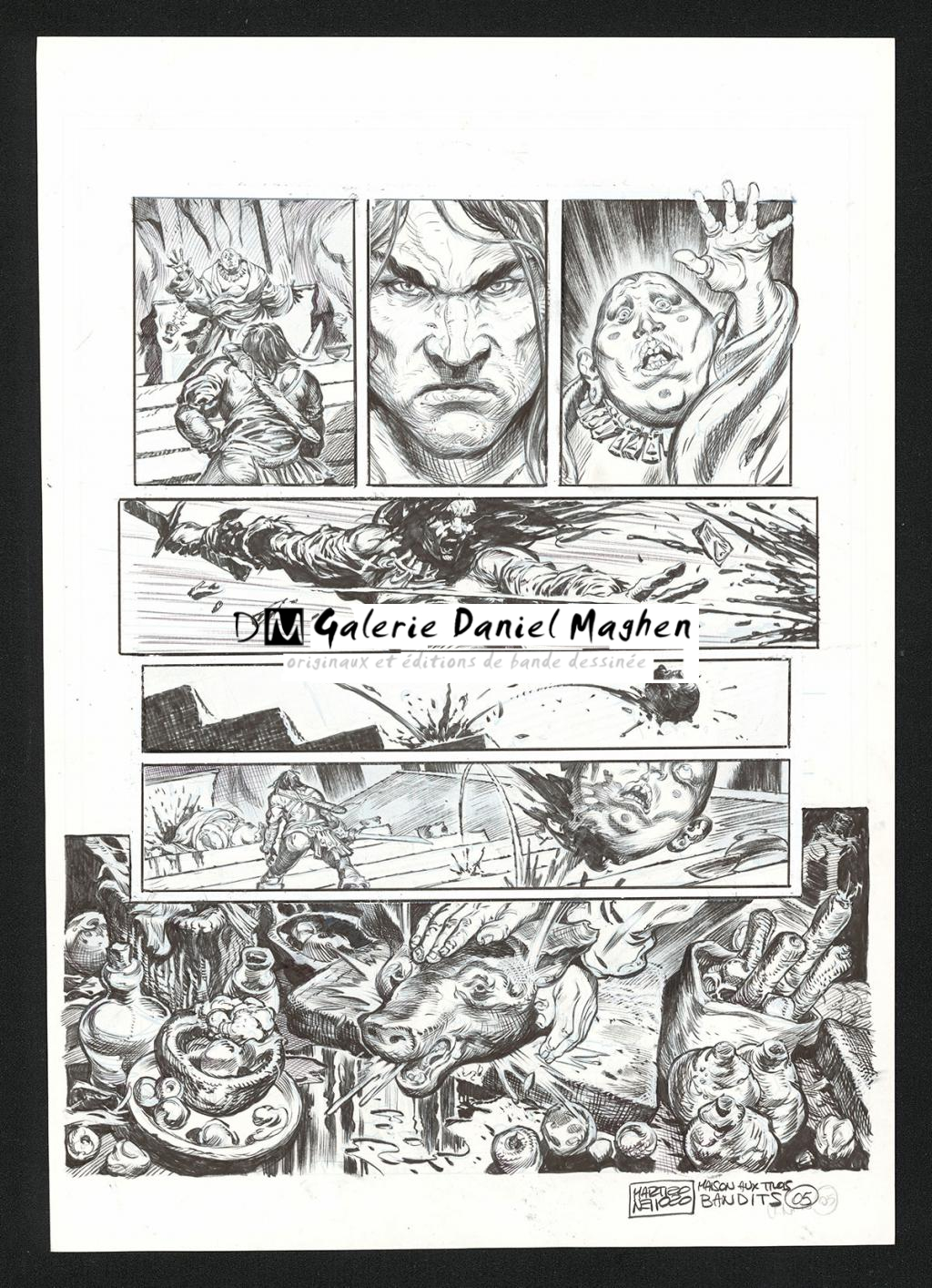 Planche originale n°4 - Paolo Martinello  - Encre de Chine sur papier - 5724