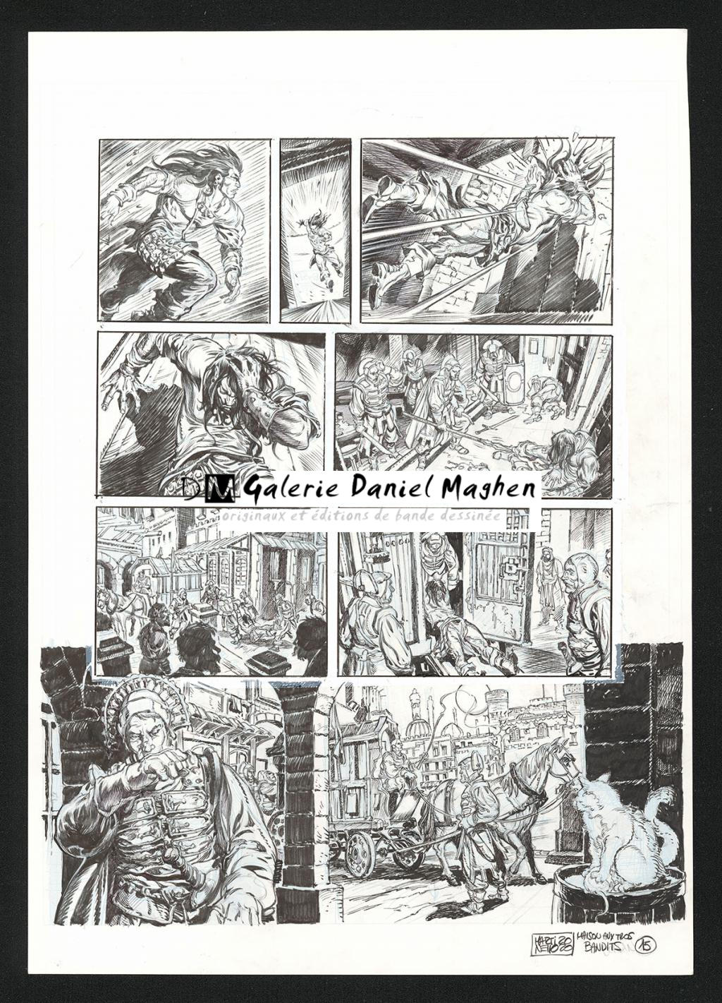Planche originale n°15 - Paolo Martinello  - Encre de Chine sur papier - 5727