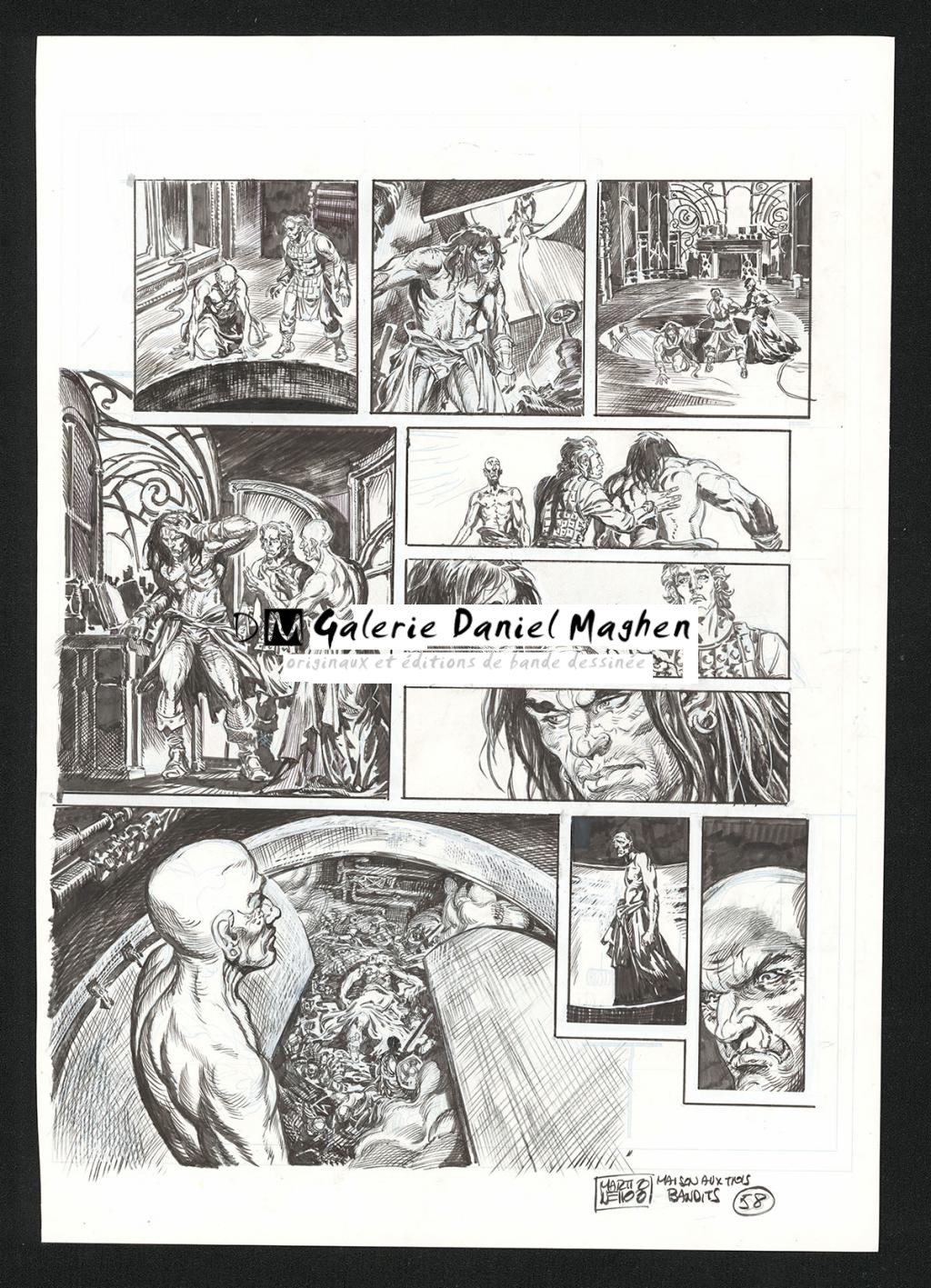 Planche originale n°58 - Paolo Martinello  - Encre de Chine sur papier - 5742