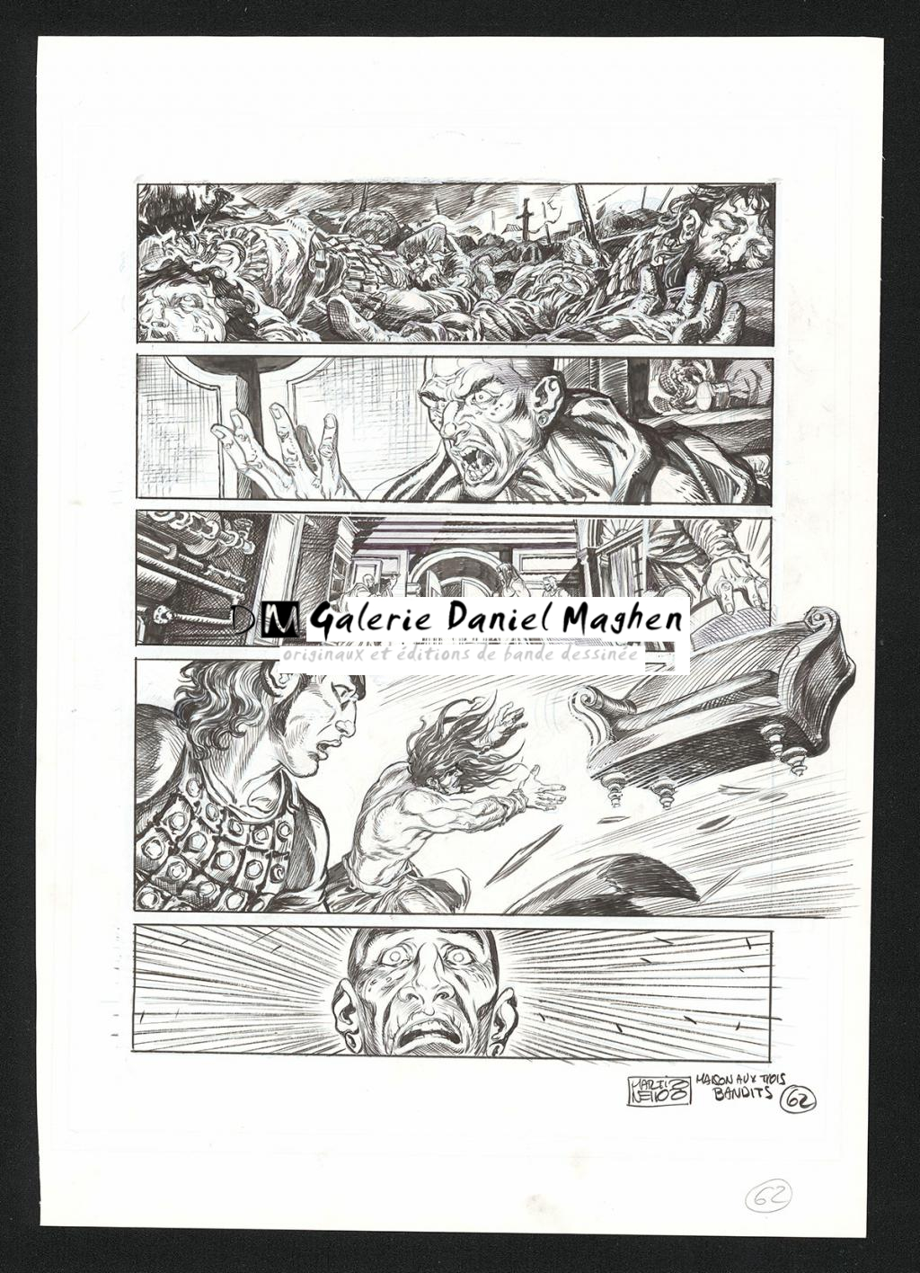 Planche originale n°62 - Paolo Martinello  - Encre de Chine sur papier - 5744