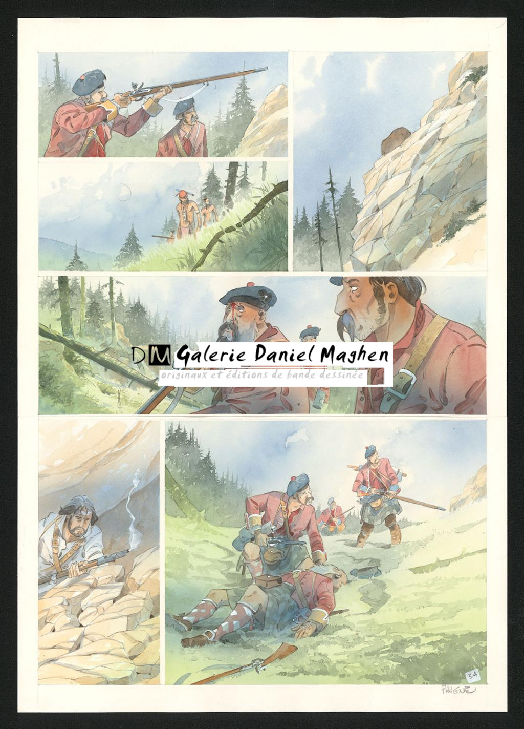 Planche originale n°34 - Patrick Prugne - Aquarelle et crayon sur papier - 5349