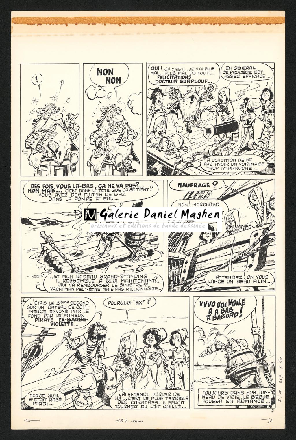 Planche originale 02 avec son calque et ses indications de couleurs - Jean Cézard - Encre de Chine sur papier - 5768