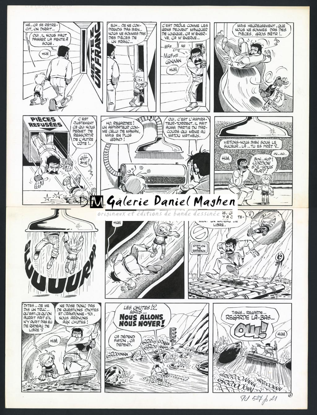 Planche originale n°4 pour l'histoire complète en 8 pages en hommage à Fred - Marcel Gotlib - Encre de Chine sur papier - 5873