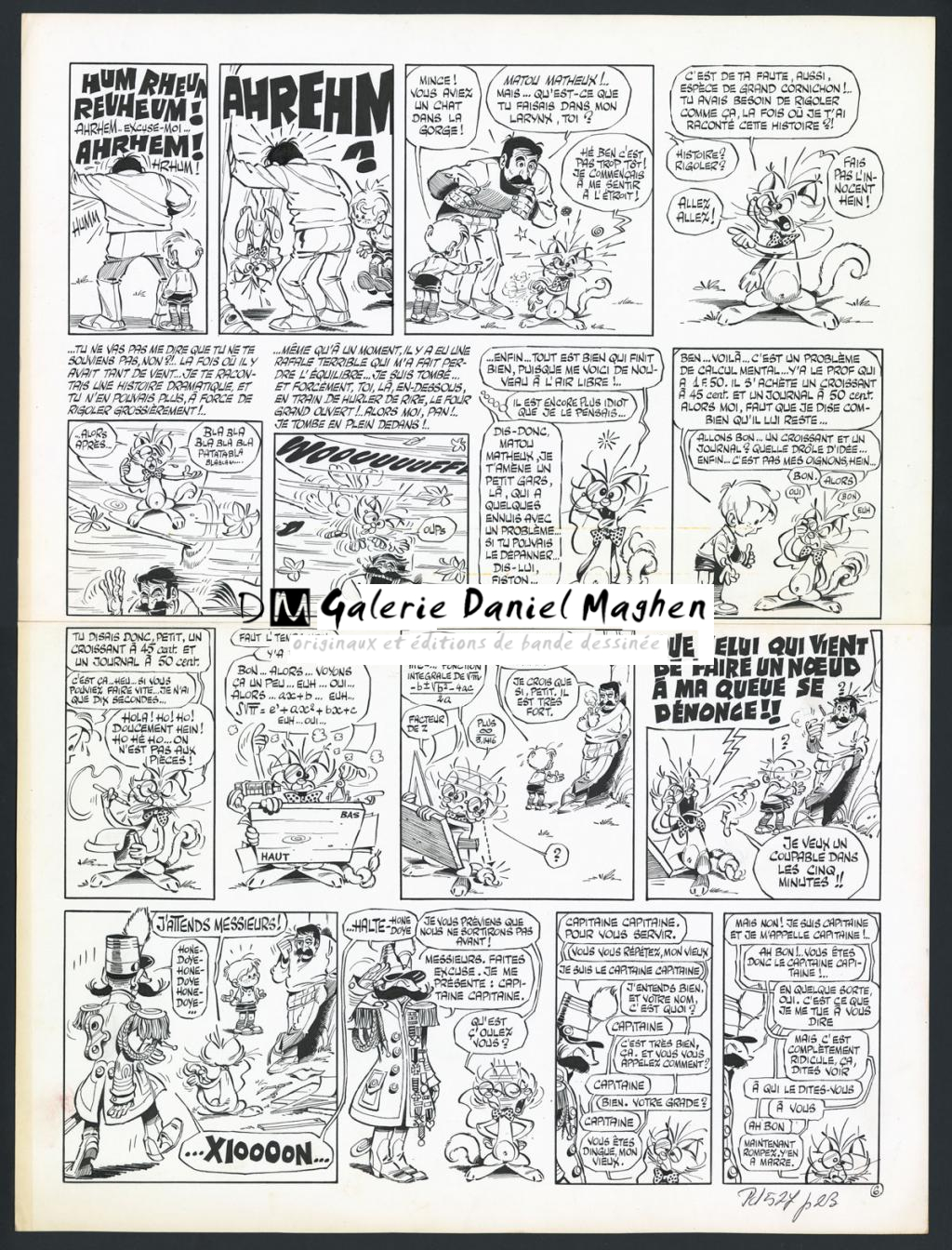 Planche originale n°6  pour l'histoire complète en 8 pages en hommage à Fred - Marcel Gotlib - Encre de Chine sur papier - 5875