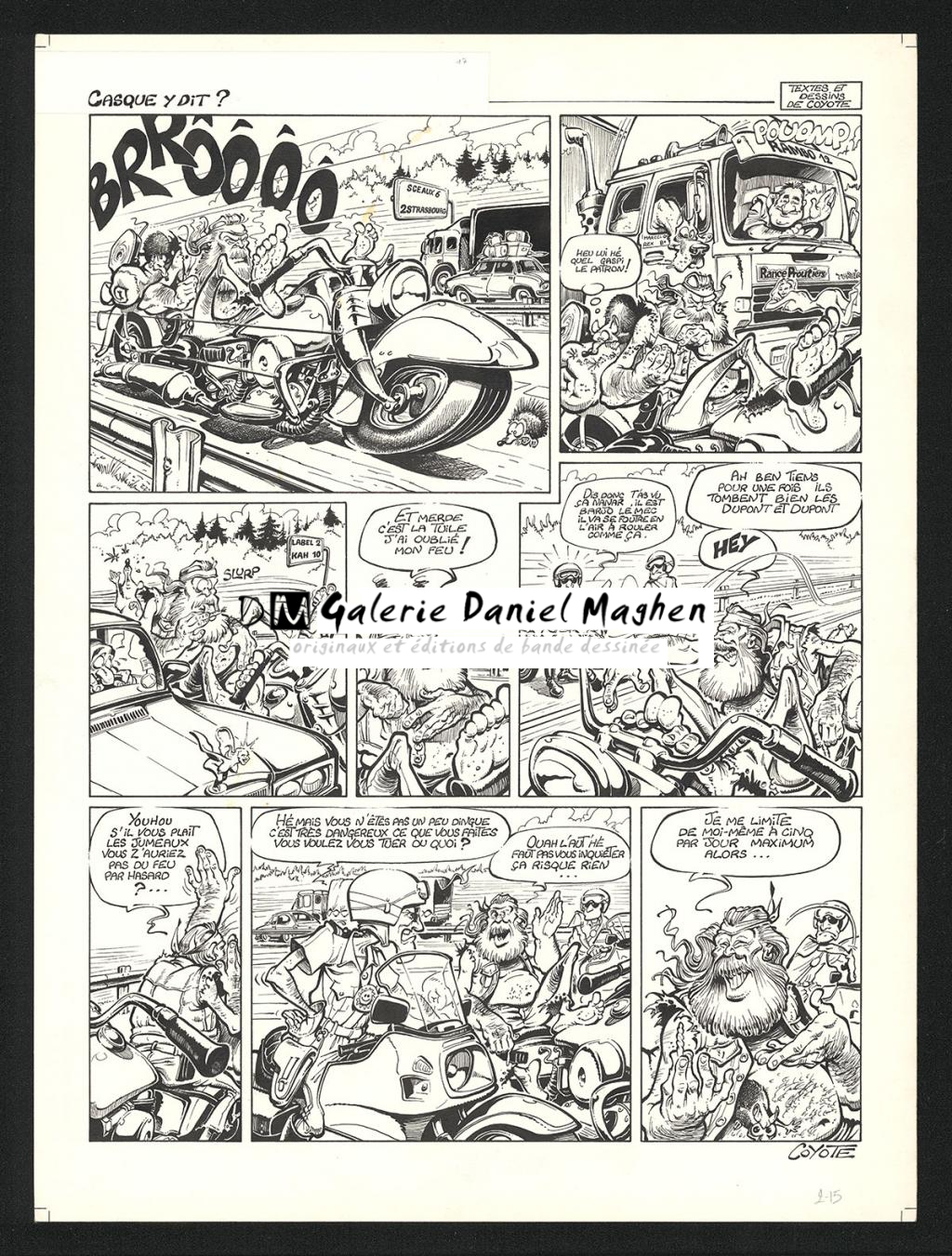 Planche originale de l'histoire Casque y dit - Coyote - Aquarelle et encre de Chine sur papier - 5804