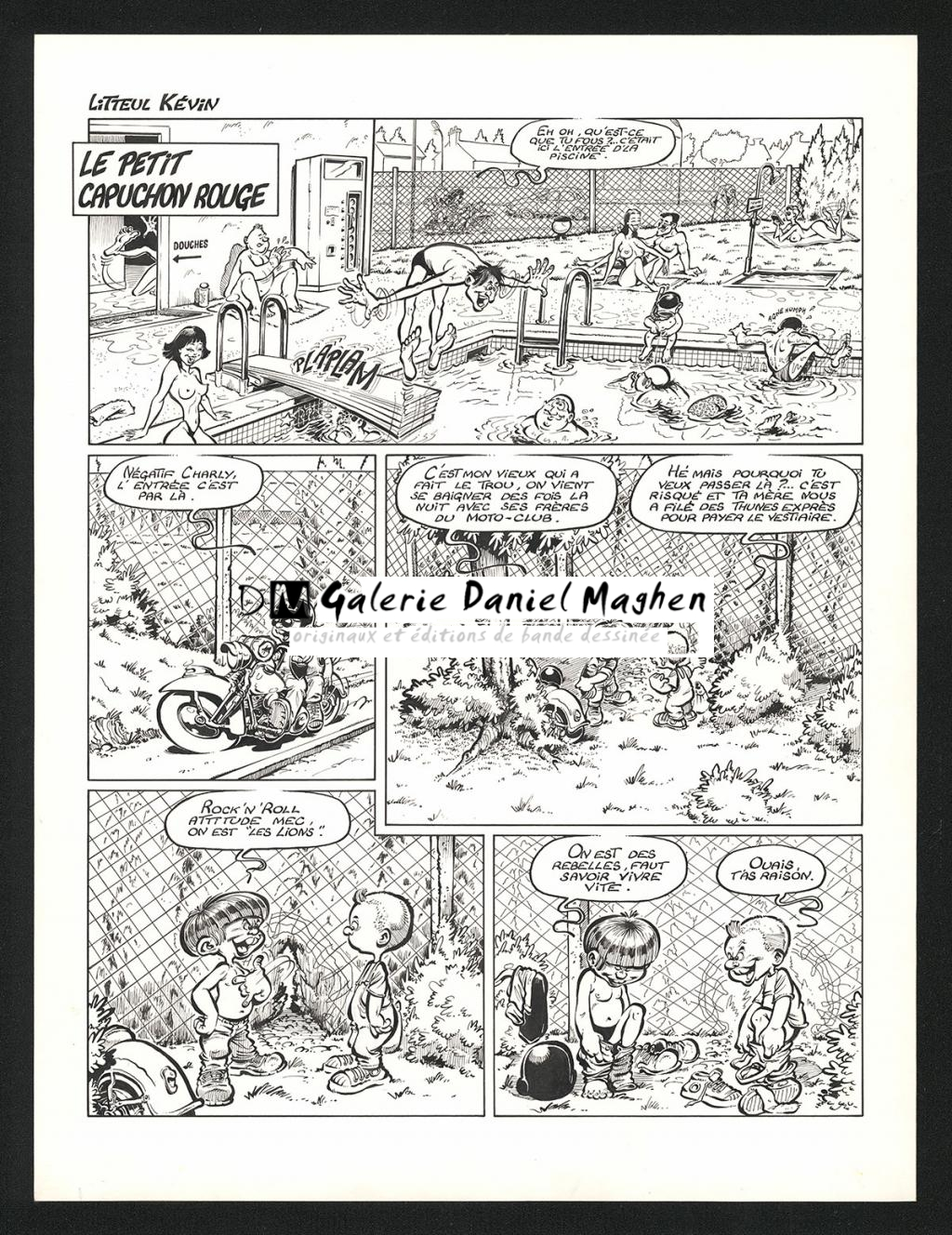 Planche n°1 originale de l'histoire Le petit capuchon rouge - Coyote - Encre de Chine sur papier - 5397