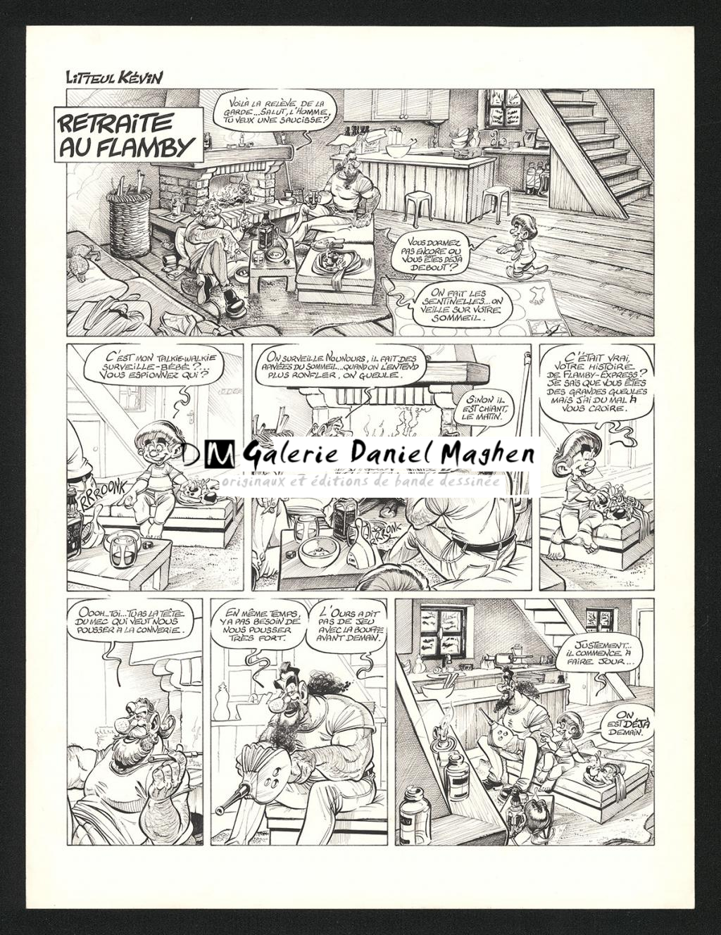 Planche originale n°1 de l'histoire Retraite au flamby - Coyote - Encre de Chine sur papier - 5399