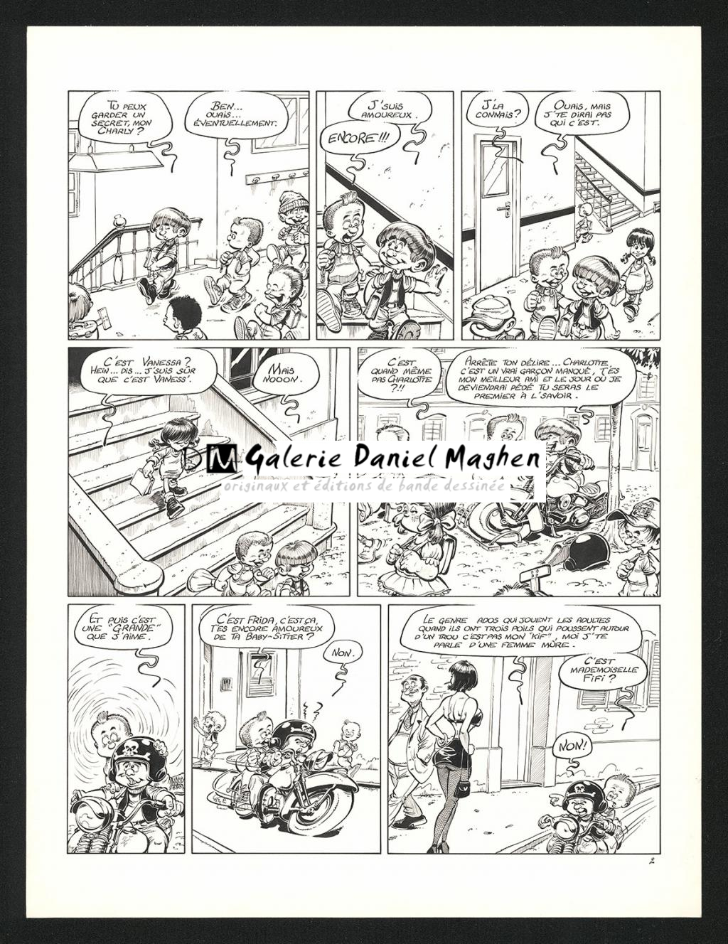 Planche originale n°2 de l'histoire L'amour au trousses - Coyote - Encre de Chine sur papier - 5218