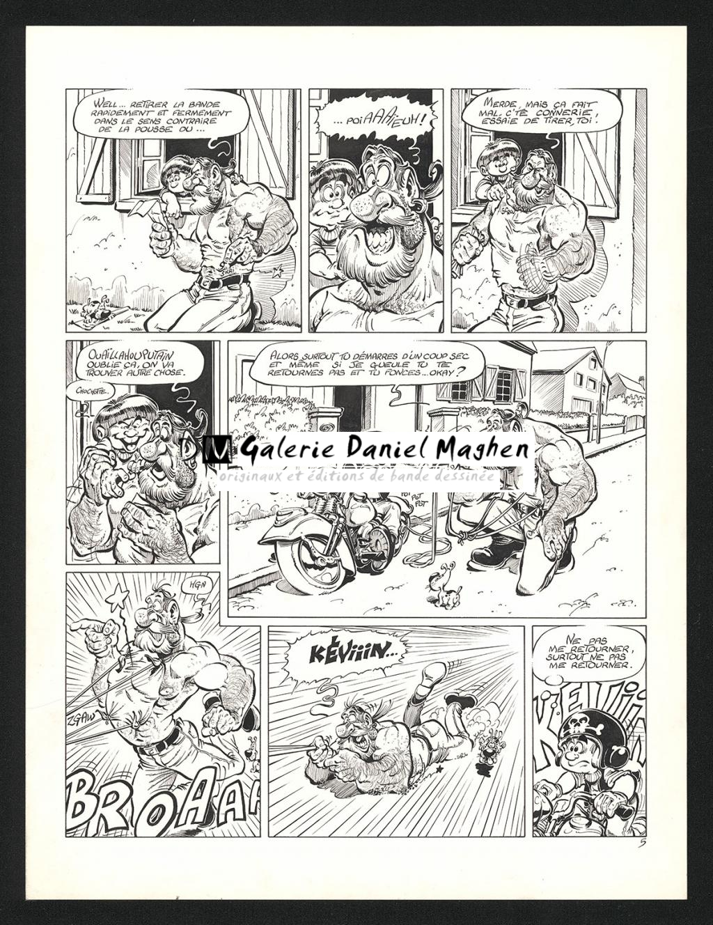 Planche originale n°5 de l'histoire Pour qui sonne le glabre ?... - Coyote - Encre de Chine sur papier - 5224