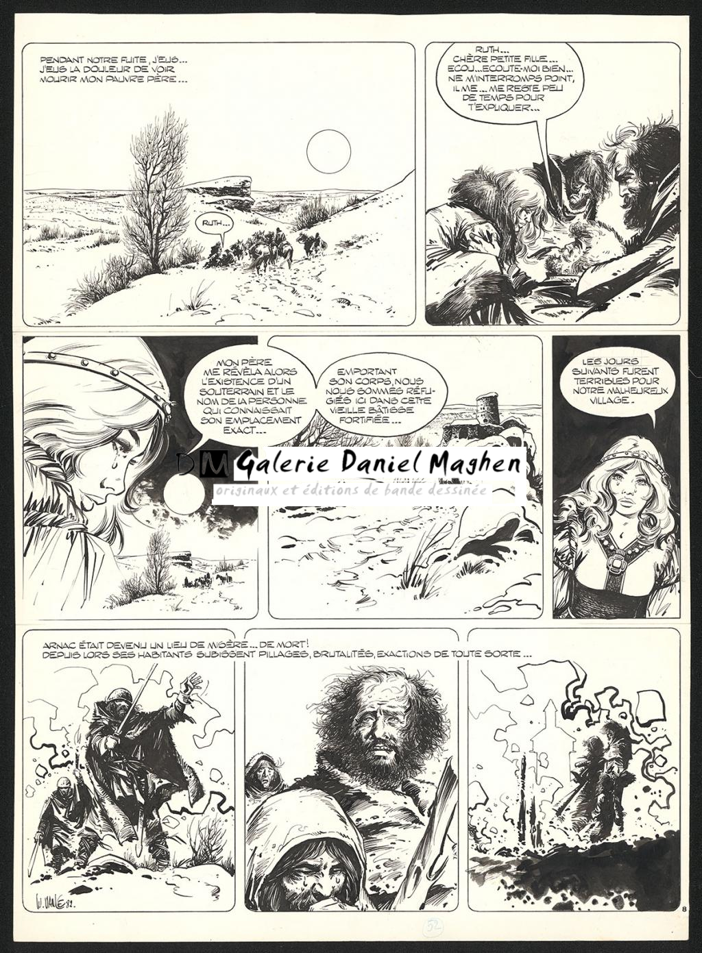 Planche originale n°8 - William Vance - Encre de Chine sur papier - 5778