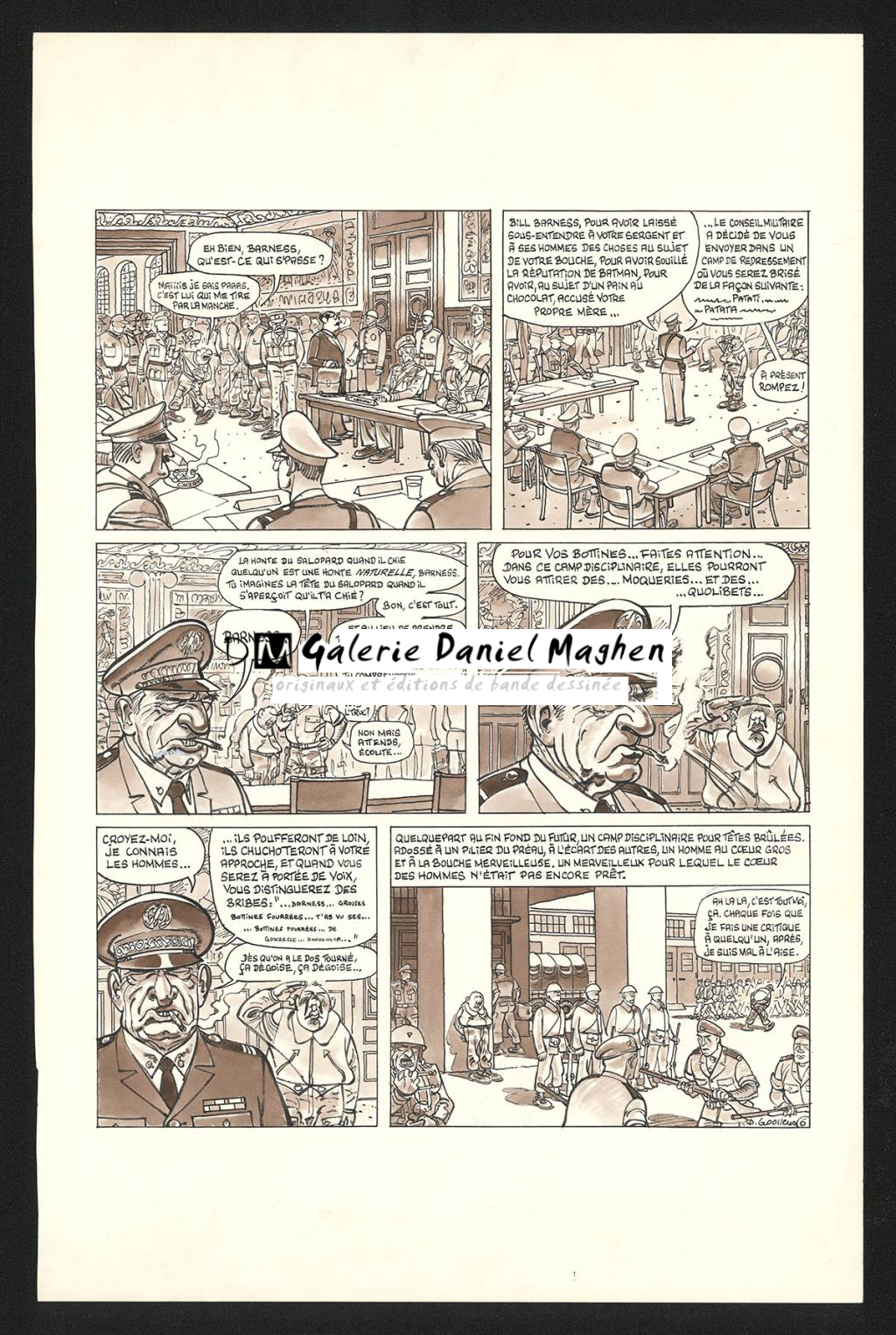 Planche originale n°6 de l'histoire Dans l'Enfer des hommes - Daniel Goossens - Encre de Chine et lavis sur papier - 5192