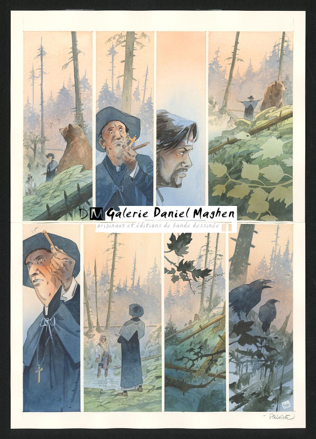 Planche originale 56 - Patrick Prugne - Aquarelle et crayon sur papier - 5320