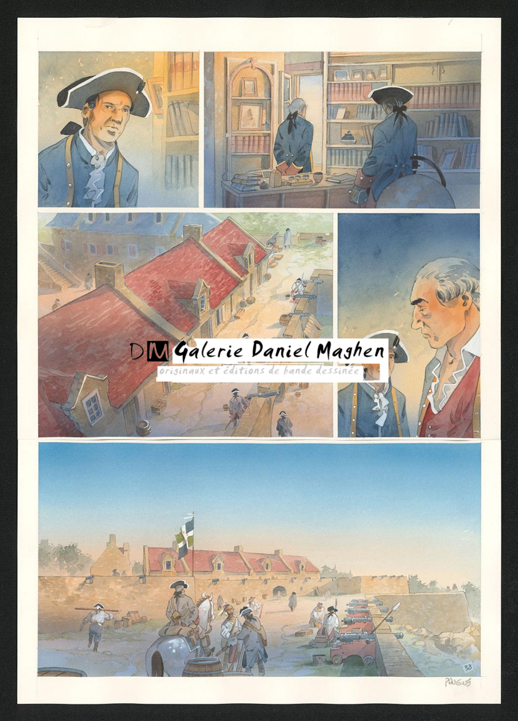 Planche originale 38 - Patrick Prugne - Aquarelle et crayon sur papier - 5322