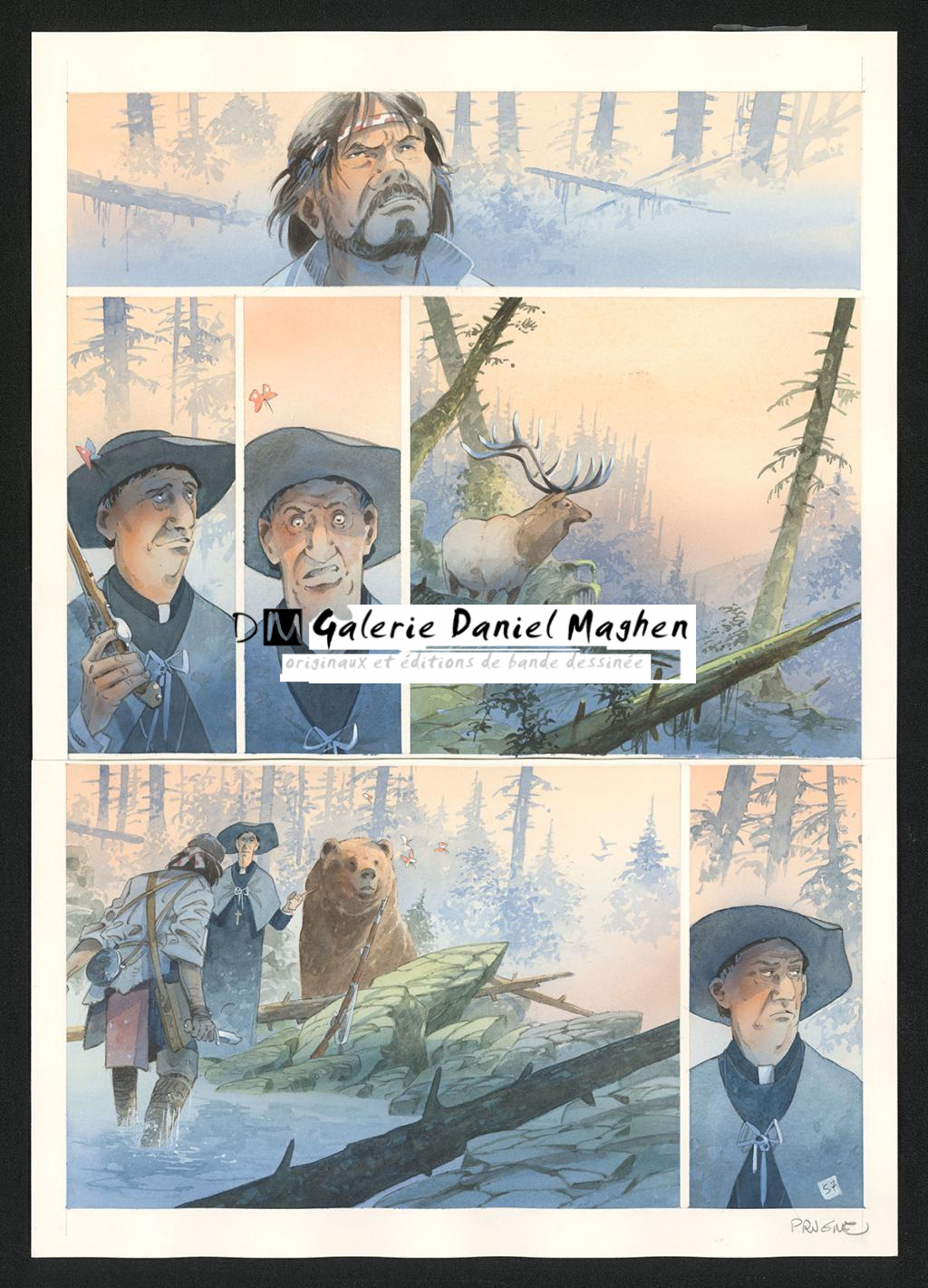 Planche originale 57 - Patrick Prugne - Aquarelle et crayon sur papier - 5324